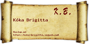 Kóka Brigitta névjegykártya