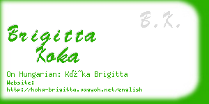 brigitta koka business card